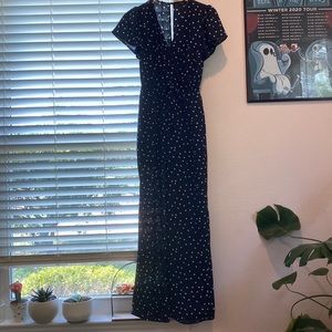 Super cute baby blue pokadota jumpsuit from franchescas